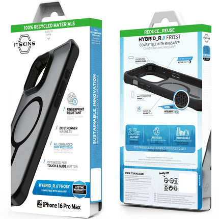 Itskins Level 2 Hybridmagfrost_R For Apple Iphone 16 Pro Max Black