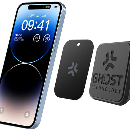 Celly Ghostfix Universal Magnetic Car Holder + 3 Metal Plates Xl Black