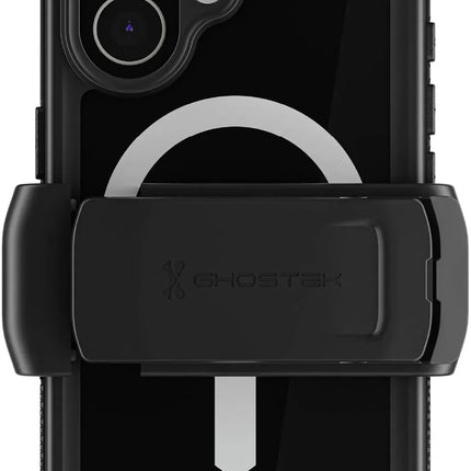 Ghostek Nautical Waterproof Magsafe Case + Belt Swivel Holster Apple Iphone 16 Black