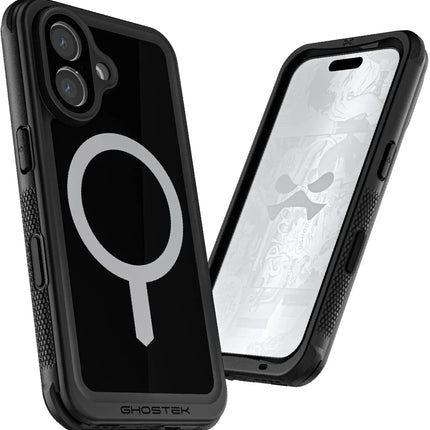 Ghostek Nautical Waterproof Magsafe Case + Belt Swivel Holster Apple Iphone 16 Black