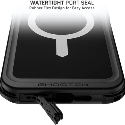 Ghostek Nautical Waterproof Magsafe Case + Belt Swivel Holster Apple Iphone 16 Pro Max Black