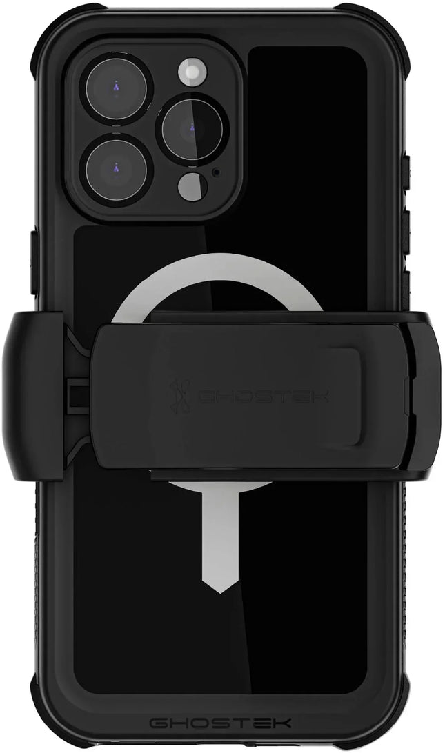 Ghostek Nautical Waterproof Magsafe Case + Belt Swivel Holster Apple Iphone 16 Pro Max Black