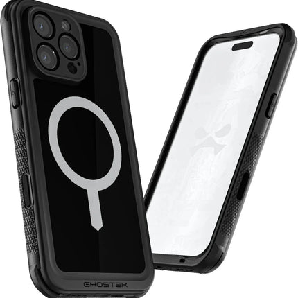 Ghostek Nautical Waterproof Magsafe Case + Belt Swivel Holster Apple Iphone 16 Pro Max Black