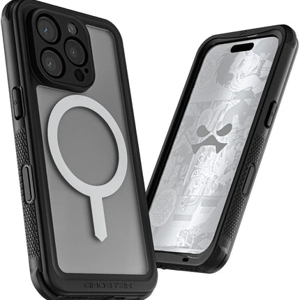 Ghostek Nautical Waterproof Magsafe Case + Belt Swivel Holster Apple Iphone 16 Pro Clear