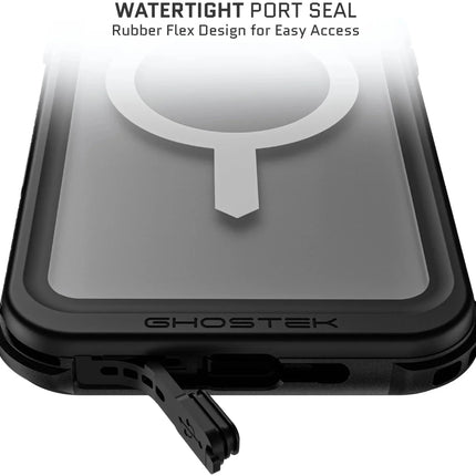 Ghostek Nautical Waterproof Magsafe Case + Belt Swivel Holster Apple Iphone 16 Pro Max Clear