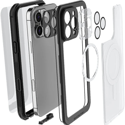 Ghostek Nautical Waterproof Magsafe Case + Belt Swivel Holster Apple Iphone 16 Pro Max Clear