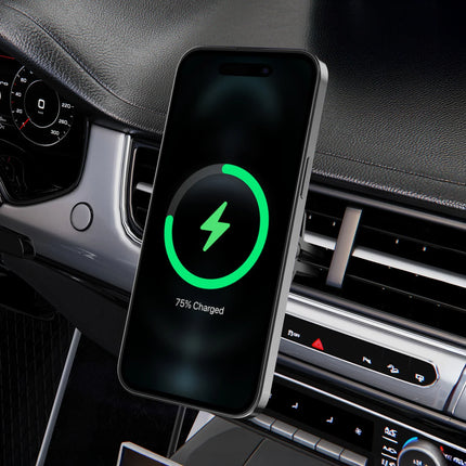 Mobilize Wireless MagSafe Compatible Car Houder/Charger 5W/7.5W/10W/15W Black productafbeelding 7