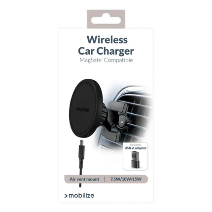 Mobilize Wireless MagSafe Compatible Car Houder/Charger 5W/7.5W/10W/15W Black productafbeelding 8