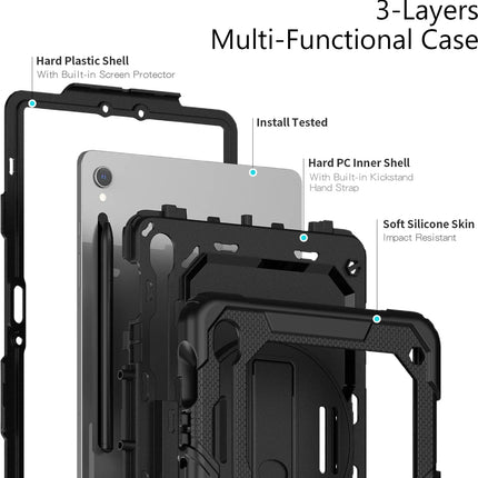 Xccess Survivor All-Round Case Samsung Galaxy Tab S10 Fe+ 13.1 Black (Screenless)