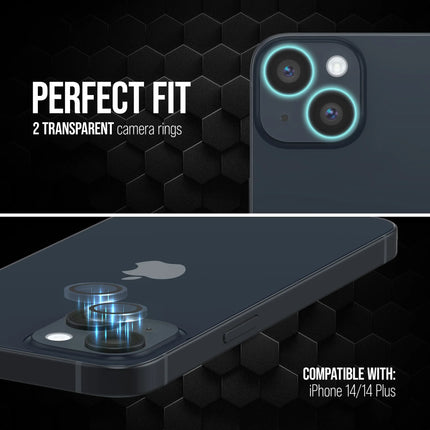 Striker Single Lens Glass Camera Protector - Transparent - Apple iPhone 14/14 Plus productafbeelding 3