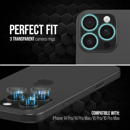 Striker Single Lens Glass Camera Protector - Transparent - Apple iPhone 14 Pro/14 Pro Max/16 Pro/16 Pro Max productafbeelding
