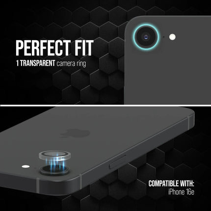 Striker Single Lens Glass Camera Protector - Transparent - Apple iPhone 16E productafbeelding 3