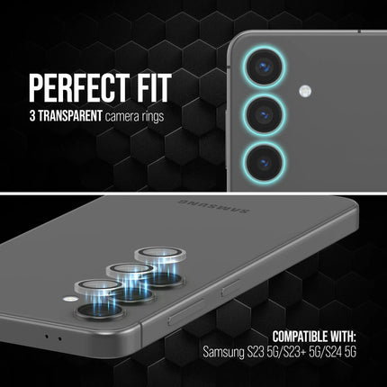 Striker Single Lens Glass Camera Protector - Transparent - Samsung Galaxy S23 5G/S23+ 5G/S24 5G productafbeelding 3