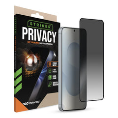 Striker D3O Xtreme Impact Privacy Glass Screenprotector Zwart Frame - Samsung Galaxy S24 5G/S25 5G