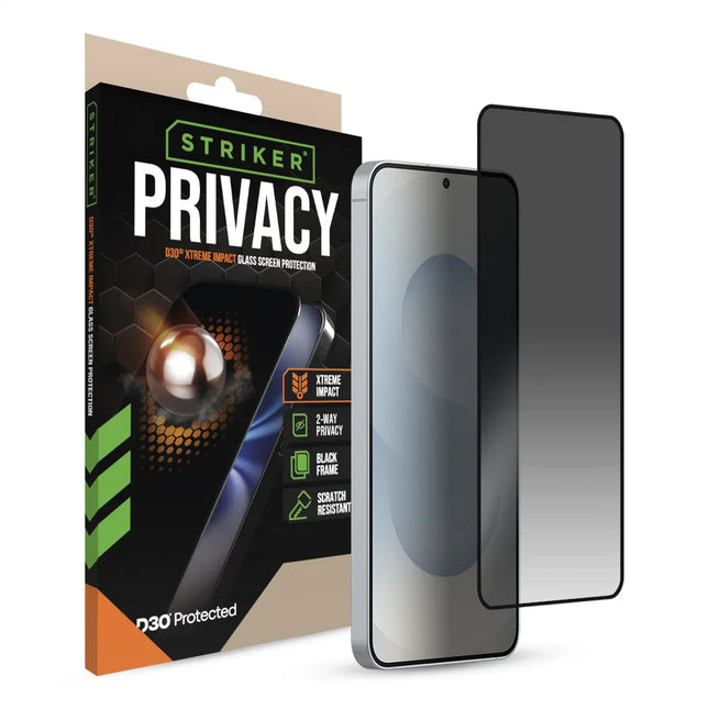 Striker D3O Xtreme Impact Privacy Glass Screenprotector Zwart Frame - Samsung Galaxy S24+ 5G/S25+ 5G