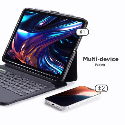 Zagg Pro Keys 2 Bluetooth Keyboard Case For Apple Ipad Pro 11 (2024/2025) Qwerty Black