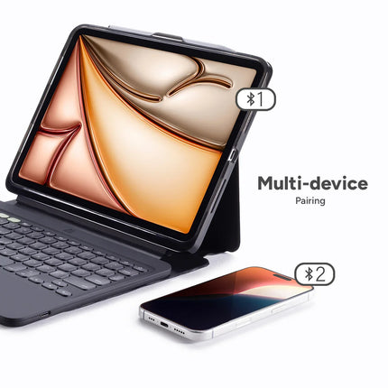 Zagg Pro Keys 2 Bluetooth Keyboard Case For Apple Ipad Air 13 (2024/2025) Qwerty Black