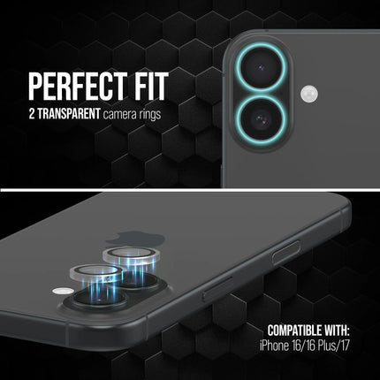 Striker Single Lens Glass Camera Protector - Transparent - Apple iPhone 16/16 Plus/17 productafbeelding 3
