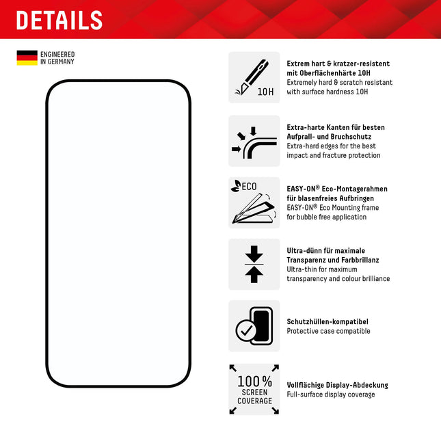 Displex Real Glass Apple iPhone 15/15 Pro productafbeelding 2