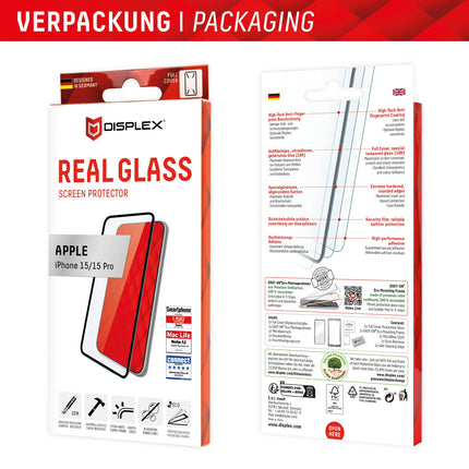 Displex Real Glass Apple iPhone 15/15 Pro productafbeelding 9
