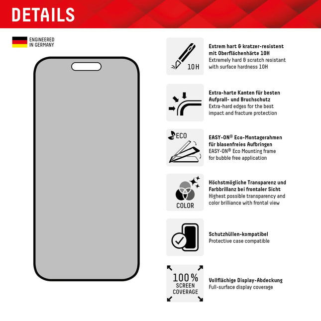 Displex Privacy Glass Apple iPhone 15 Plus/15 Pro Max productafbeelding 2