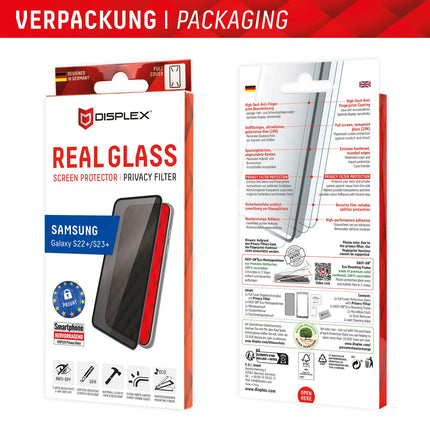 Displex Privacy Glass Samsung Galaxy S23+ 5G productafbeelding 10