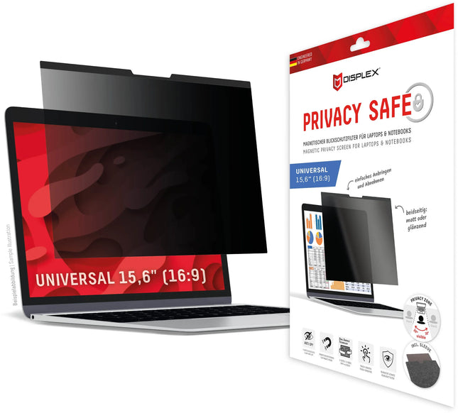 Displex Privacy Safe Magnetic Laptop Universal 15.6Inch 16:9