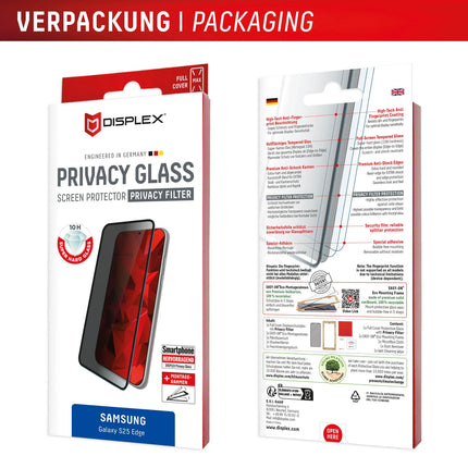 Displex Privacy Glass Samsung Galaxy S25 Edge 5G productafbeelding 10