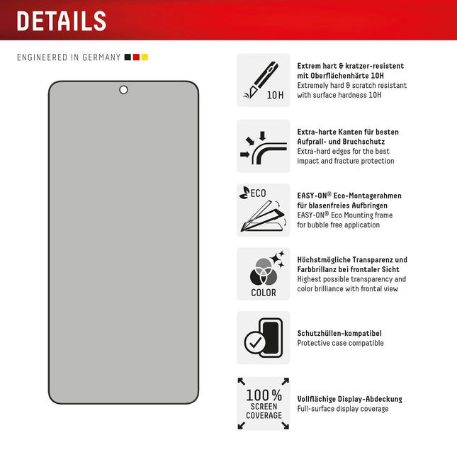 Displex Privacy Glass Samsung Galaxy S25 Edge 5G productafbeelding 2