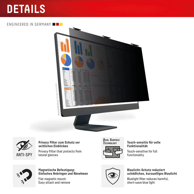 Displex Privacy Safe Desktop Uni 21.5Inch (16:9) productafbeelding 2