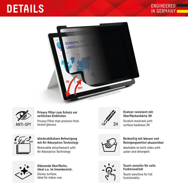 Displex Privacy Safe Tablet Apple iPad 10.9/Ipad 11 (2025)/Air 11 (2025) productafbeelding 2
