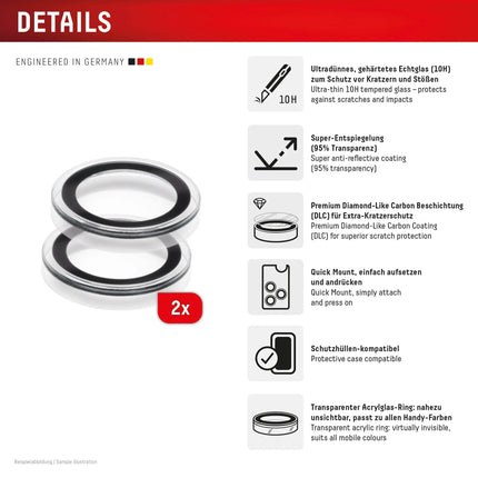 Displex Camglass Single Lens iPhone Air productafbeelding 2