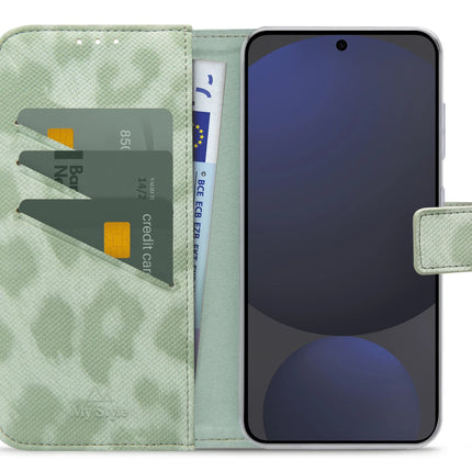My Style Flex Wallet For Samsung Galaxy S24 Fe 5G Green Leopard