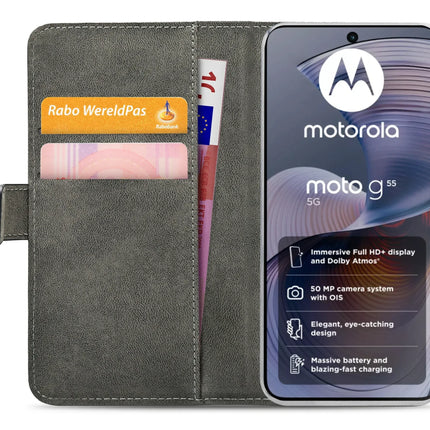 Mobilize Classic Gelly Wallet Book Case Motorola Moto G55 Black