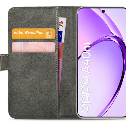 Mobilize Classic Gelly Wallet Book Case Oppo A40/A40M/A60 5G Black