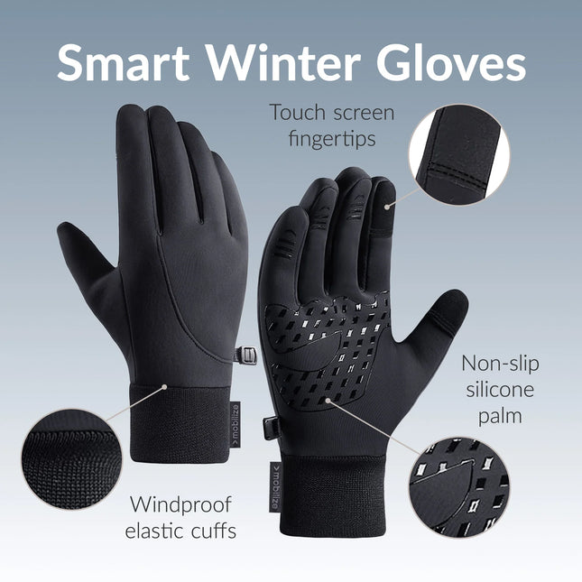 Mobilize Smart Winter Gloves (Xl) Black