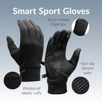 Mobilize Smart Sports Gloves (L) Black