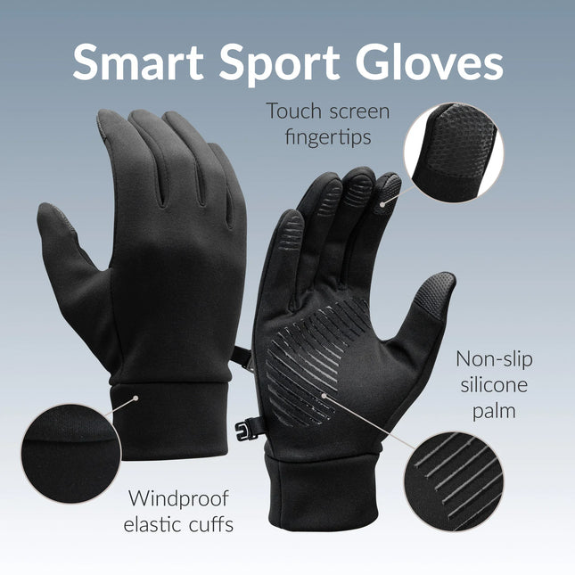 Mobilize Smart Sports Gloves (L) Black