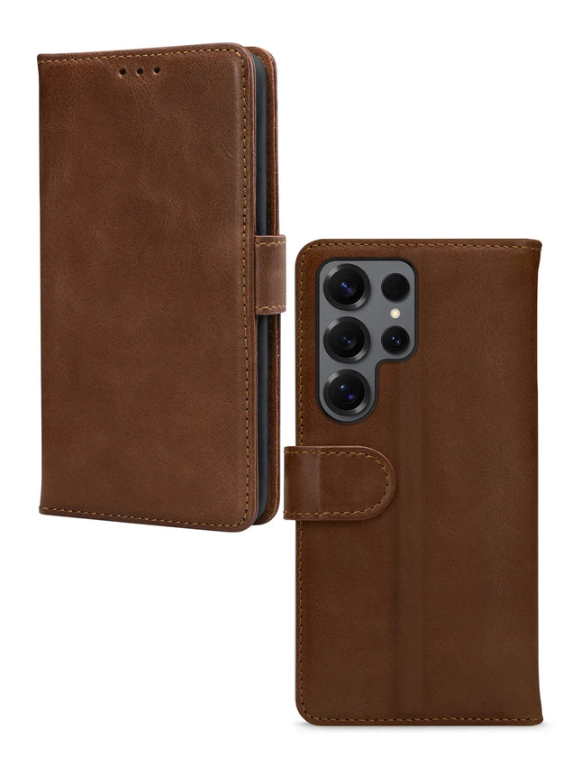 Mobilize Leather Wallet Samsung Galaxy S25 Ultra 5G Brown