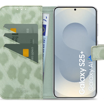 My Style Flex Wallet For Samsung Galaxy S25+ 5G Green Leopard