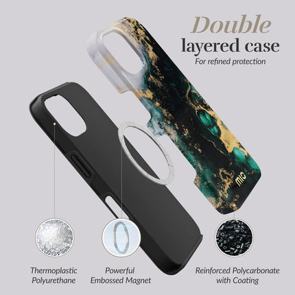 Mio By Mobilize Mio Green Marble Magsafe Compatible For Iphone 16E
