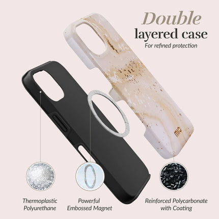 Mio By Mobilize Mio Gold Marble Magsafe Compatible For Iphone 16E