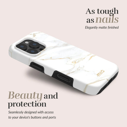 Mio By Mobilize Mio White Marble Magsafe Compatible For Iphone 16 Plus