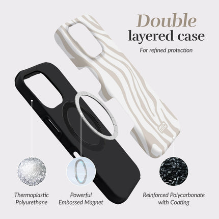 Mio By Mobilize Mio Sandy Zebra MagSafe Compatible - iPhone 16 Plus productafbeelding 6