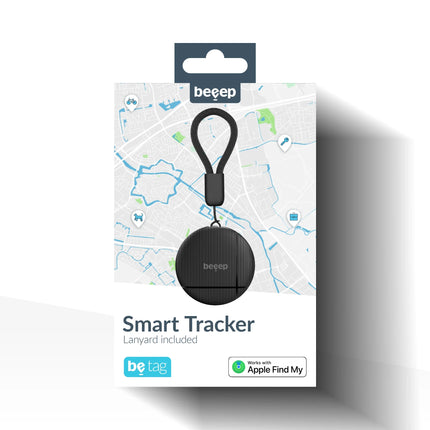 Beeep Betag Find My Tracker Black & Keychain Black - 1 Pack