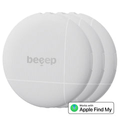 Beeep Betag Find My Tracker White & Keychain White - 3 Pack