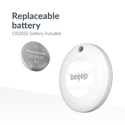 Beeep Betag Android Tracker White & Keychain White - 1 Pack