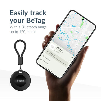 Beeep Betag Android Tracker Black & Keychain Black - 3 Pack