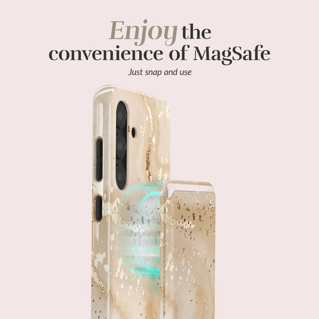 Mio By Mobilize Mio Gold Marble MagSafe Compatible Card Houder productafbeelding 2