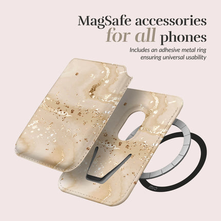 Mio By Mobilize Mio Gold Marble MagSafe Compatible Card Houder productafbeelding 5